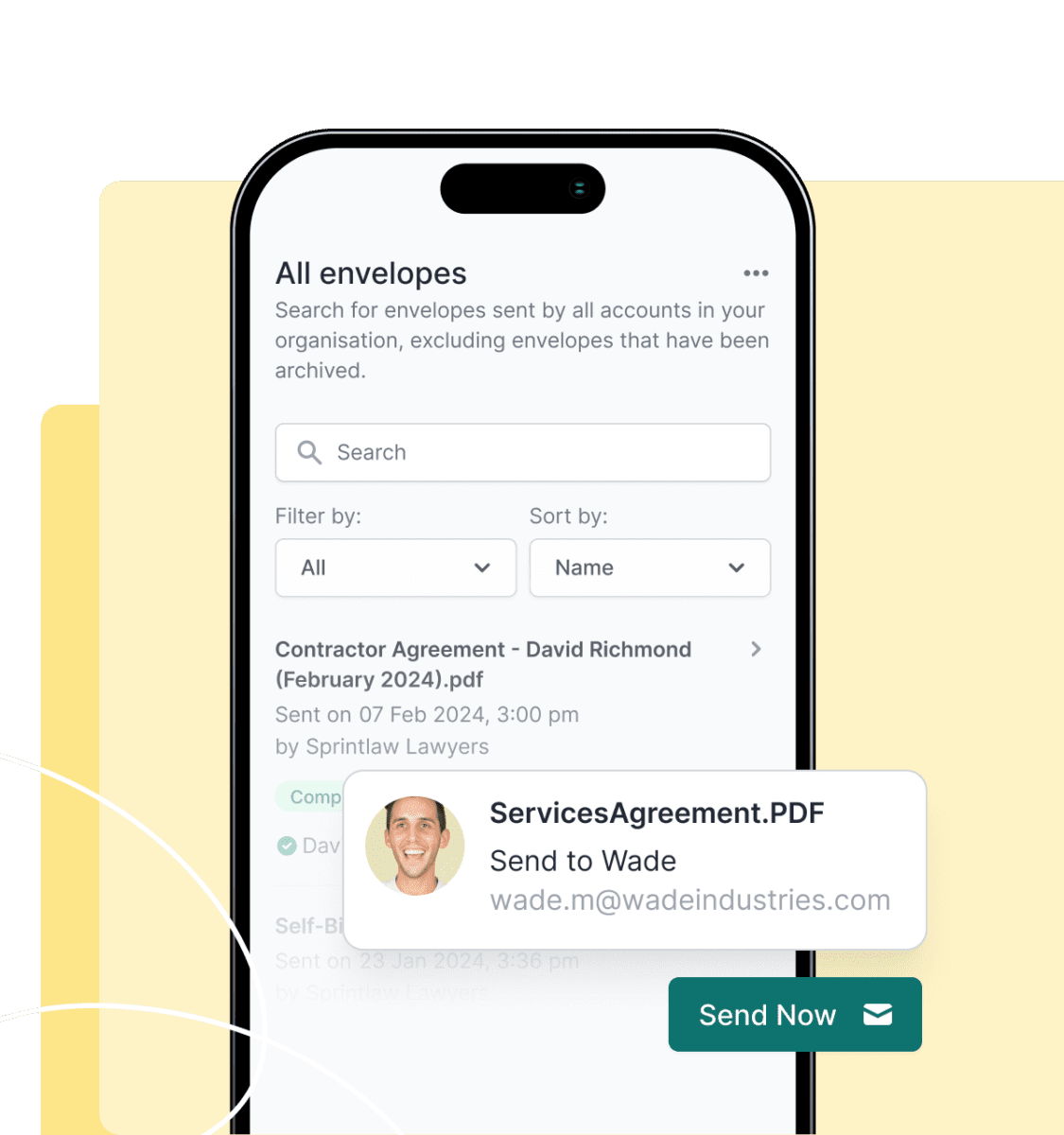 Send and sign documents